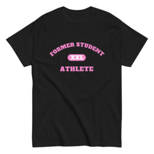 Men's classic tee Former-Student-Athlete-XXL(Alfa)-in-Pink-Letters