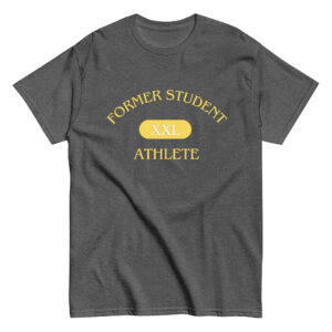 Men's classic tee Former-Student-Athlete-XXL(ITC)-in-Yellow-Letters