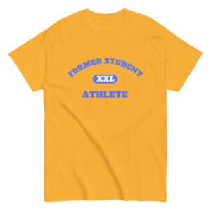Men's classic tee Former-Student-Athlete-XXL(Alfa)-in-Royal-Blue-Letters
