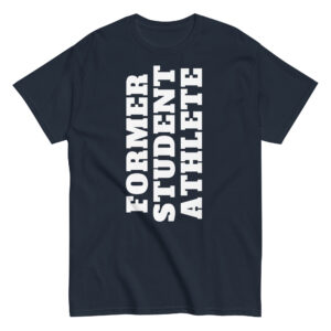 Men's classic tee Former-Student-Athlete-Vertical(Alfa)-in-White-Letters