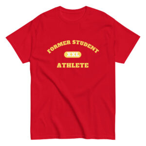 Men's classic tee Former-Student-Athlete-XXL(Alfa)-in-Yellow-Letters