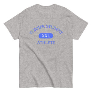 Men's classic tee Former-Student-Athlete-XXL(ITC)-in-Royal-Blue-Letters