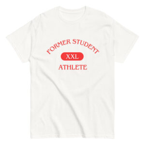 Men's classic tee Former-Student-Athlete-XXL(ITC)-in-Red-Letters