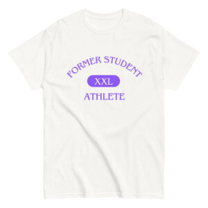 Men's classic tee Former-Student-Athlete-XXL(ITC)-in-Purple-Letters