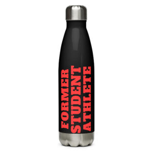 Stainless steel water bottle  Former-Student-Athlete-Vertical(Alfa)-in-Red-Letters