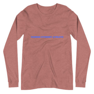 Unisex Long Sleeve Tee Former-Student-Athlete-Line-2(Alfa)-in-Royal-Blue-Letters