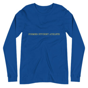 Unisex Long Sleeve Tee Former-Student-Athlete-Line-2(Lumios)-in-Yellow-Letters
