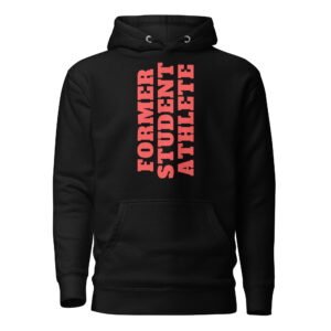 Unisex Hoodie Former-Student-Athlete-Vertical(Alfa)-in-Red-Letters