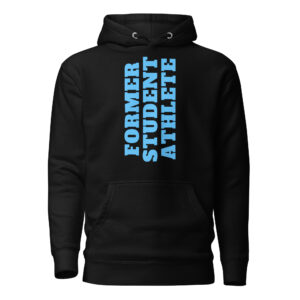 Unisex Hoodie Former-Student-Athlete-Vertical(Alfa)-in-Light-Blue-Letters