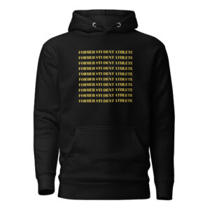 Unisex Hoodie Former-Student-Athlete-Multi--(Abril)-in-Yellow-Letters