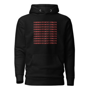 Unisex Hoodie Former-Student-Athlete-Multi--(Abril)-in-Red-Letters