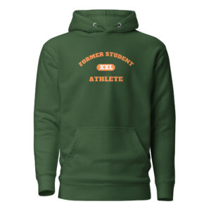 Unisex Hoodie Former-Student-Athlete-XXL(Alfa)-in-Orange-Letters