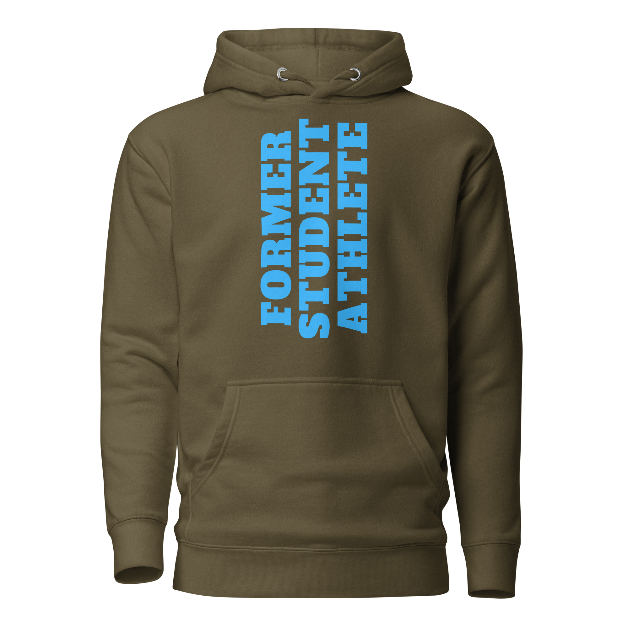 Unisex Hoodie Former-Student-Athlete-Vertical(Alfa)-in-Light-Blue-Letters - Image 8