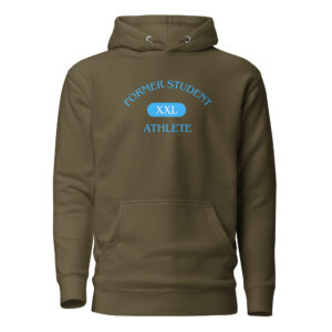 Unisex Hoodie Former-Student-Athlete-XXL(ITC)-in-Light-Blue-Letters