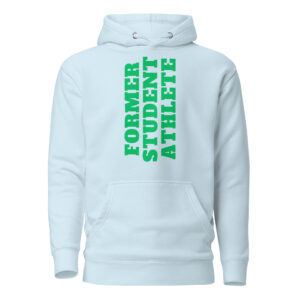 Unisex Hoodie Former-Student-Athlete-Vertical(Alfa)-in-Green-Letters