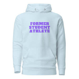 Unisex Hoodie Former-Student-Athlete-Line-1(Alfa)-in-Purple-Letters