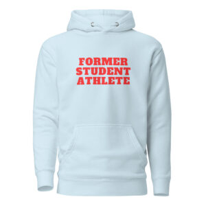 Unisex Hoodie Former-Student-Athlete-Line-1(Alfa)-in-Red-Letters