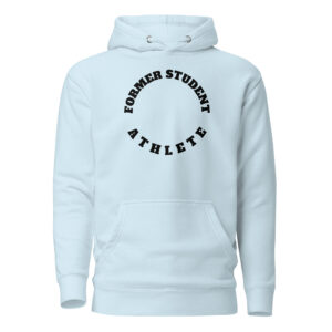 Unisex Hoodie Former-Student-Athlete-Circle-(Alfa)-in-Black-Letters