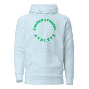 Unisex Hoodie Former-Student-Athlete-Circle-(Alfa)-in-Green-Letters