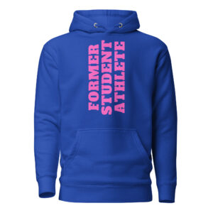 Unisex Hoodie Former-Student-Athlete-Vertical(Alfa)-in-Pink-Letters