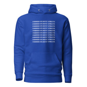Unisex Hoodie Former-Student-Athlete-Multi--(Abril)-in-White-Letters