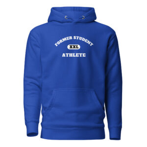 Unisex Hoodie Former-Student-Athlete-XXL(Alfa)-in-White-Letters