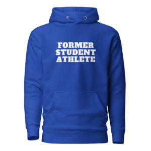 Unisex Hoodie Former-Student-Athlete-Line-1(Alfa)-in-White-Letters