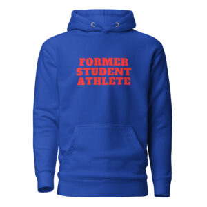 Unisex Hoodie Former-Student-Athlete-Line-1(Alfa)-in-Red-Letters