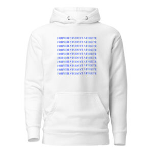 Unisex Hoodie Former-Student-Athlete-Multi--(Abril)-in-Royal-Blue-Letters