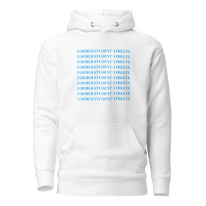 Unisex Hoodie Former-Student-Athlete-Multi--(Abril)-in-Light-Blue-Letters