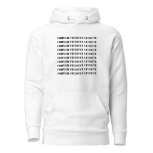 Unisex Hoodie Former-Student-Athlete-Multi–(Abril)-in-Black-Letters