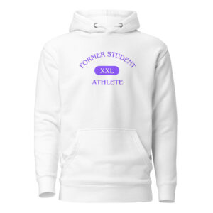 Unisex Hoodie Former-Student-Athlete-XXL(ITC)-in-Purple-Letters