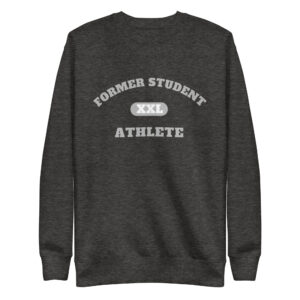 Unisex Premium Sweatshirt Former-Student-Athlete-XXL(Alfa)-in-Gray-Letters