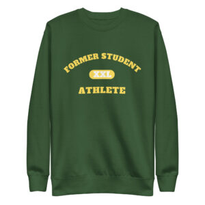 Unisex Premium Sweatshirt Former-Student-Athlete-XXL(Alfa)-in-Yellow-Letters