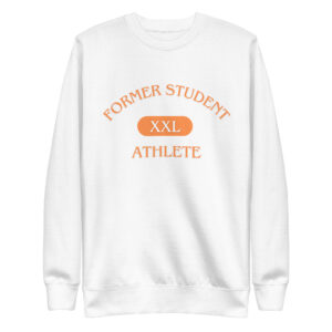 Unisex Premium Sweatshirt Former-Student-Athlete-XXL(ITC)-in-Orange-Letters