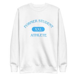 Unisex Premium Sweatshirt Former-Student-Athlete-XXL(ITC)-in-Light-Blue-Letters