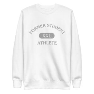 Unisex Premium Sweatshirt Former-Student-Athlete-XXL(ITC)-in-Gray-Letters