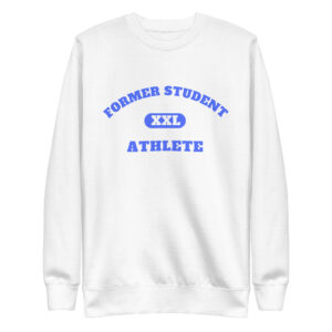 Unisex Premium Sweatshirt Former-Student-Athlete-XXL(Alfa)-in-Royal-Blue-Letters