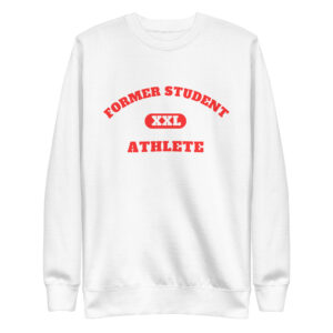 Unisex Premium Sweatshirt Former-Student-Athlete-XXL(Alfa)-in-Red-Letters