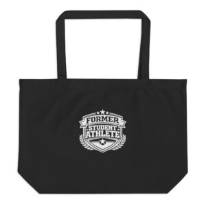 Former Student Athlete White Large organic tote bag