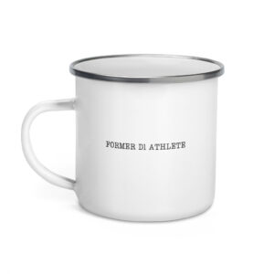 Enamel Mug Former-D1-Athlete-(Type)-Line-in-in-Black-Letters