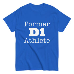 Unisex classic tee Former-D1-Athlete-(Type)-in-White-Letters