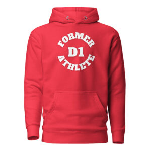 Unisex Hoodie Former-D1-Athlete-(Alpha)-Circle-in-White-Letters