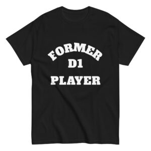 Unisex classic tee Former-D1-Player-(Alfa)-in-White-Letters