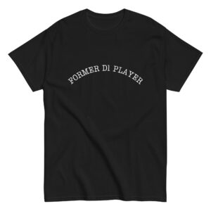 Unisex classic tee Former-D1-Player-(Type)-Half-Line-in-White-Letters