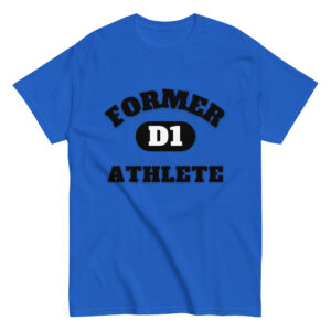 Unisex classic tee Former-D1-Athlete-(Alpha)D1-in-Black-Letters