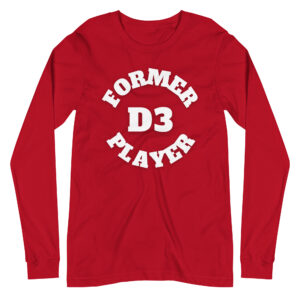 Unisex Long Sleeve Tee Former-D3-Player-(Alpha)-Circle-in--White-Letters