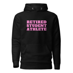 Unisex Hoodie Retired-Student-Athlete-(Alfa)-in-Pink-Letters