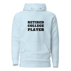 Unisex Hoodie Retired-college-player-(Alpha)-Traditional-in-Black-Letters