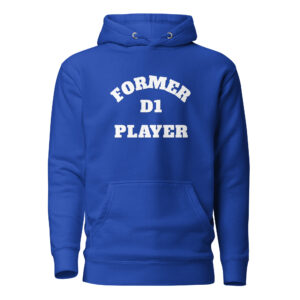 Unisex Hoodie Former-D1-Player-(Alfa)-in-White-Letters